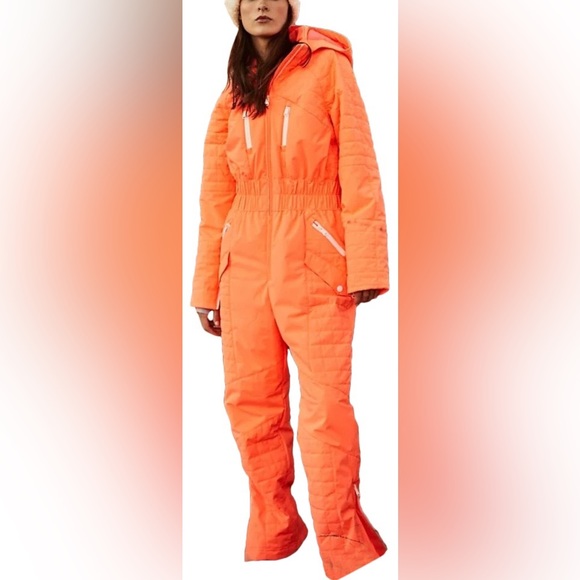Free People All Prepped Sleeve One Piece Ski Snowsuit Jumpsuit L NWT - Picture 3 of 3